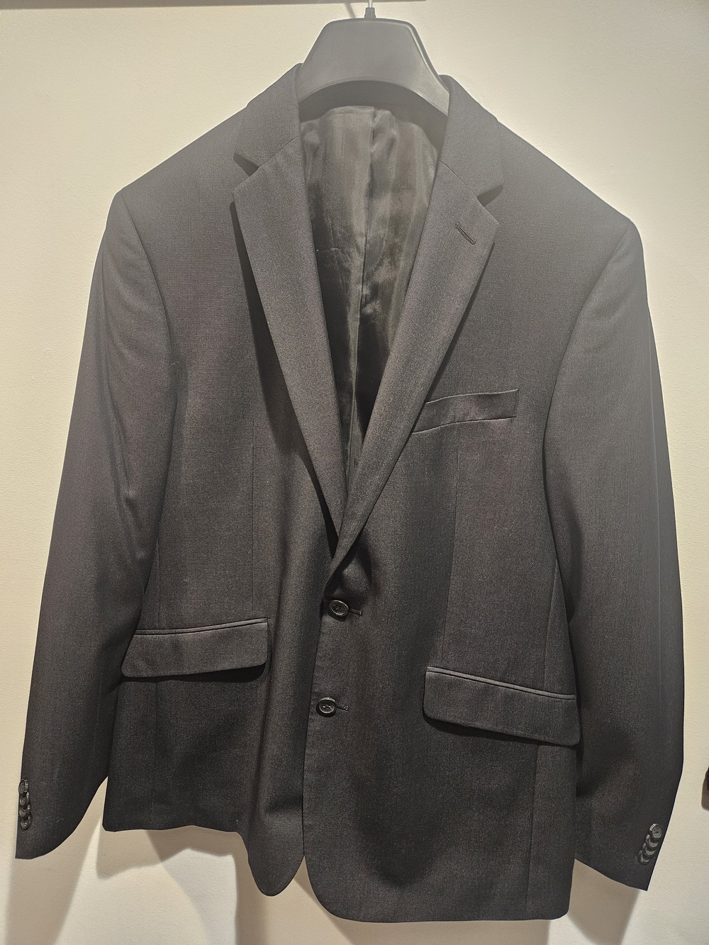 Kenneth Cole Men's Black Two-Button Notch Lapel Blazer